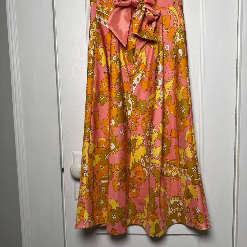 Laundry by Shelli Segal Vintage 90s 100% Silk Halter Dress NEW 10 - Picture 7 of 13
